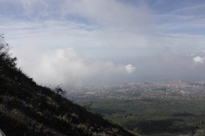 Ercolano e Torre del Greco viste dal cono del Vesuvio FP